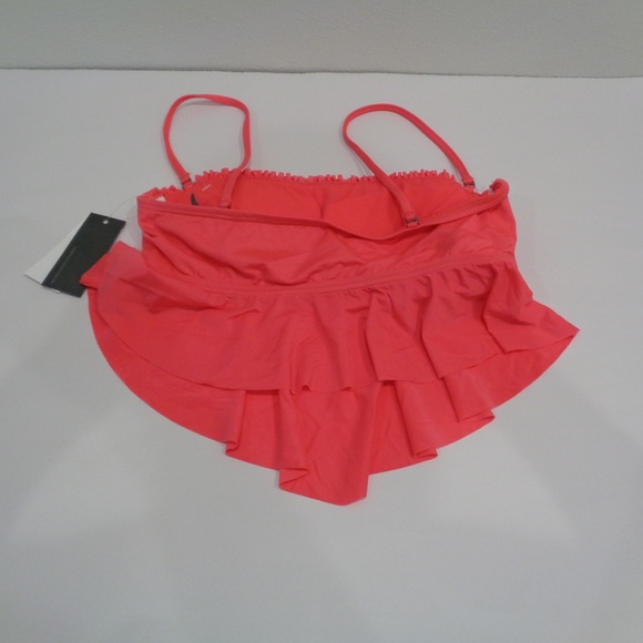 Kenneth Cole Reaction Size Small / RS41K89 Bright Coral / New Swim Tankini Top - Picture 4 of 8